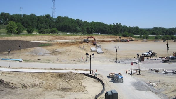 Installing storm sewer for Von Maur